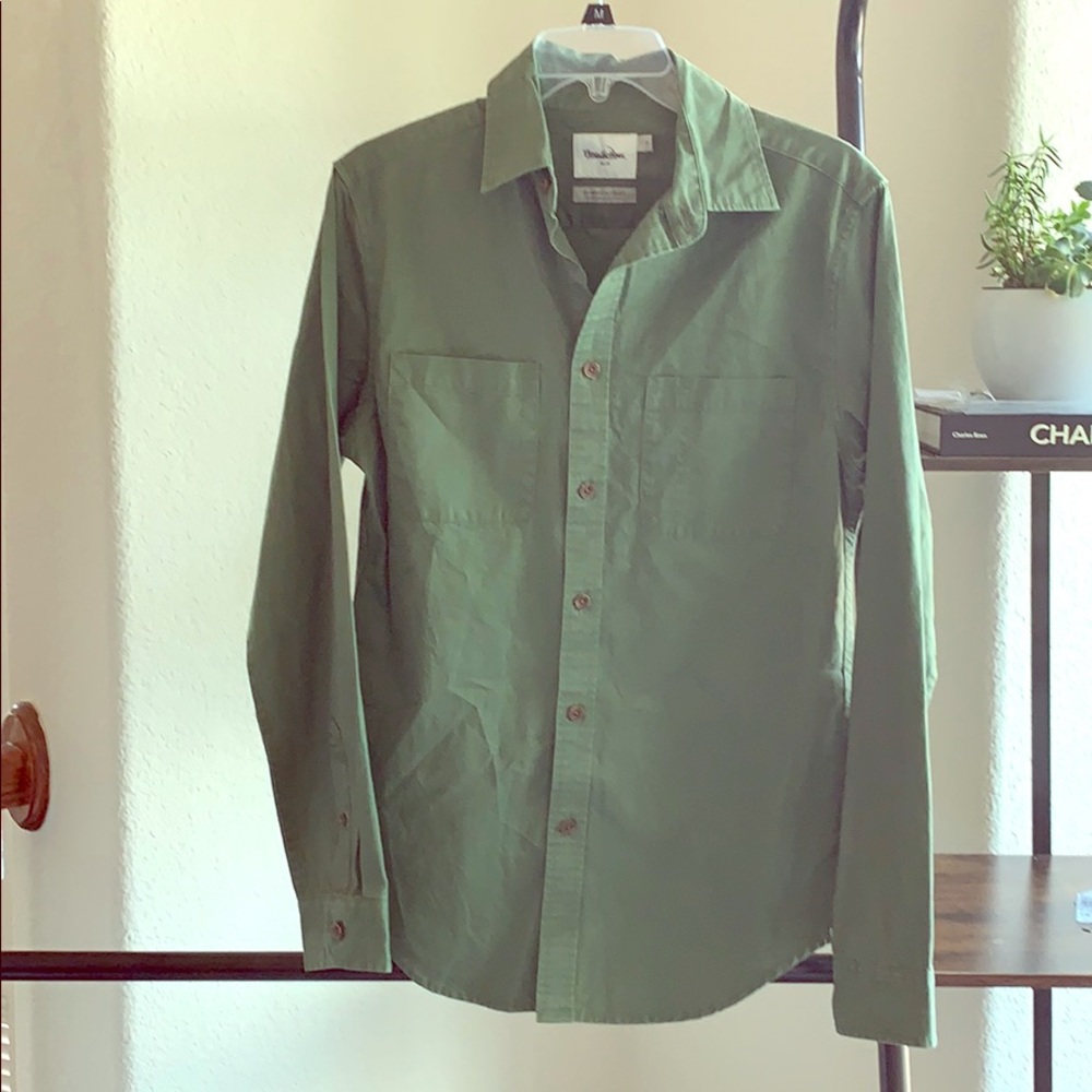 GOODFELLOW & CO Sage Green Long sleeve Button down